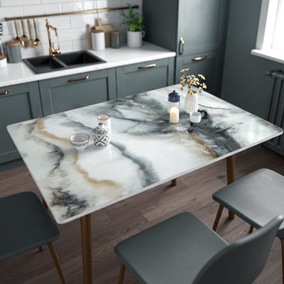 Waterdichte zelfklevende coating op rol - Afwasbare werkbladsticker - Zenith epoxy - 60x100cm