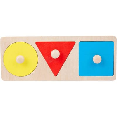 1 Stuk Houten Kleurrijk Vormherkenning Handgrijp Bord Speelgoed Meerdere Maten Puzzel Inzetpanelen Geschikt Voor Kinderen Vanaf 3 Jaar beige