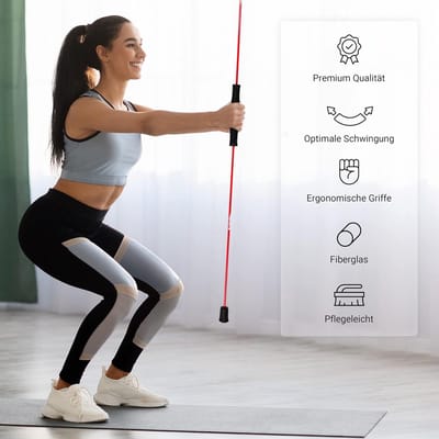 Premium Trainingsstok Glasvezel Kracht en Conditie Oefeningen