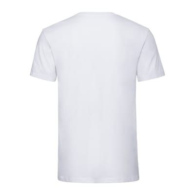 Russell Heren Authentiek Puur Organisch T-Shirt (Wit)