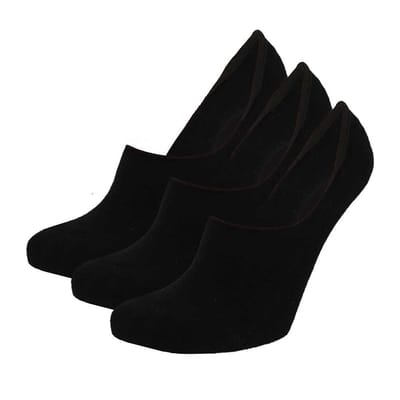 Apollo - Footies sport - Zwart - 3-Pak - Maat 36/41 - Footies dames - Footies - Kousenvoetjes - Sportsokken