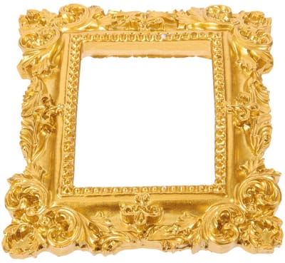 Dailygoods- Fotolijst Mini - Hars - Ovaal Gouden Frame - 9x7,8 cm - Decoratieve Ornament - Rustieke Woondecoratie - Geschikt voor Kantoor/Slaapkamer - Fotokader