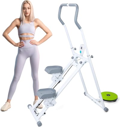 Trapstepper Thuisgym - Cardio Klimmer - Full Body Workout - Opvouwbaar Compact - Tot 150 kg - Wit