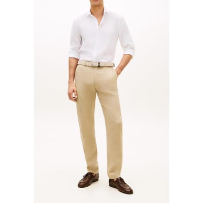 Tommy Hilfiger Dc Linen Shirt Optic White Taglia: XL | Camicie Casual Outlet | Uomo | Bianco