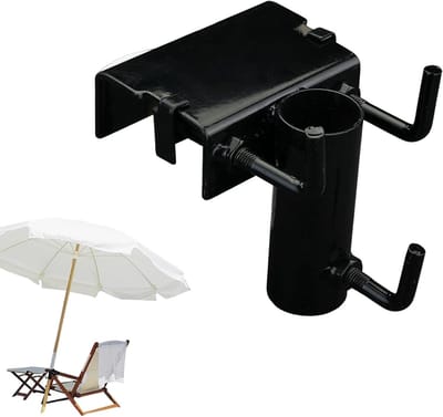 Parasolhouder Stoel - Parasol Klem - Buiten Genieten - Robuuste Klem - 17 cm - Metaal