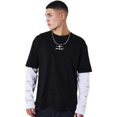 T-shirt met dubbele mouw Project X Paris Tag