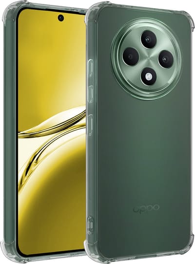 Hoesje - Geschikt voor Oppo Reno 12 F - Sterk & Shockproof - Siliconen Case - Back Cover - Telefoon Hoes Shock Proof - Telefoonhoesjes - Transparant