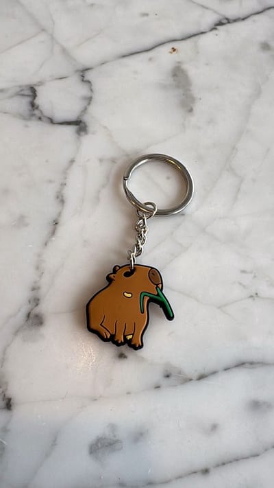 Akyol Capybara Sleutelhanger – Schattig Knaagdier - Accessoire – Capybara Cadeau - capybara sleutelhanger - knaagdier