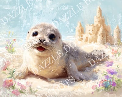Diamond Painting - 7026 Beach Day Bliss - Strand dag geluk - Diamond Painting - Letistitch (40 x 50) vierkante steentjes