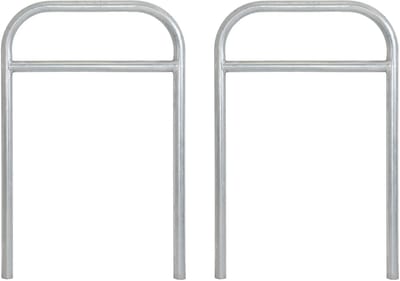 2x Fietsenrek 115 x 78 cm thermisch verzinkt staal Ø 49 mm voor plaatsing in beton Fietsstandaard type H