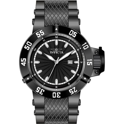 Invicta Subaqua 50794 Herenhorloge - Quartz Uurwerk - Roestvrij Staal met Zwarte Wijzerplaat - 50 mm