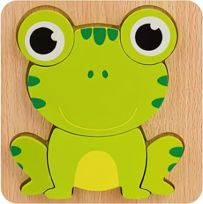 Ainy Montessori legpuzzels- dieren kikker - educatief speelgoed voor motoriek en vormherkenning - geschikt voor peuters en kleuters van 1 tot 4 Jaar - Ideaal kindercadeau voor meisjes en jongens