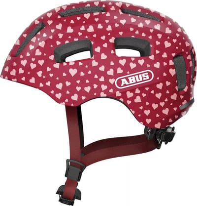 Fietshelm ABUS YOUN-I 2.0 cherry heart M - 52-57 cm - rood - Geschikt voor gebruik op elektrische fietsen - stadsfietsen - 260 g