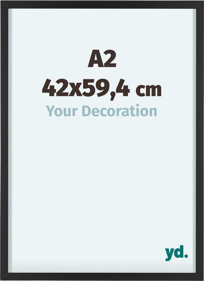Your Decoration - Fotolijst A2 42x59,4 cm - Aluminium - Zwart - Virginia