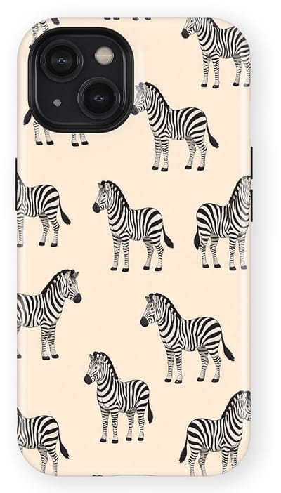 Safari Tough Case geschikt voor iPhone 14 | Premium hoesje met Safari Dieren Design | Geschikt voor Mag | Dieren Print Backcover geschikt voor iPhone 14 Zebra