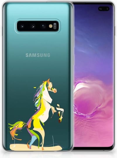 Samsung Galaxy S10 Plus Telefoonhoesje met Naam Horse Color