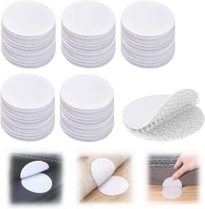Extra Sterke Dubbelzijdige Plakband - 50 Stuks Zelfklevende Tape voor Huishoudelijk Gebruik, Ideaal voor Muren en Vloeren, Sterke Bevestiging Zonder Boren (50mm, Wit)