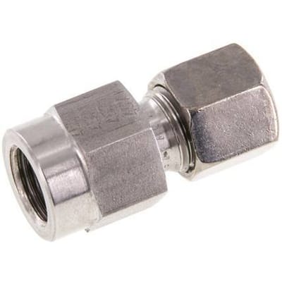 8L & G1/4'' RVS Rechte Snijringkoppeling Binnendraad voor manometers 315bar ISO 8434-1