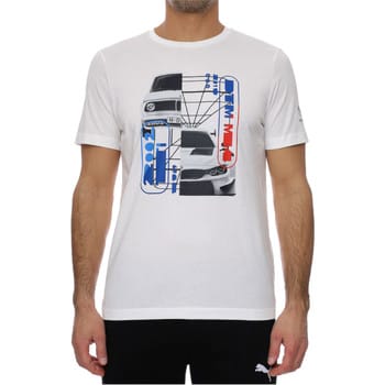 Puma BMW Motorsport Graphic Tee 531194-02, Mannen, Wit, T-shirt, maat: S