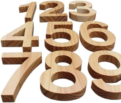 Huisnummer Hout - Adres Cijfer - Huis Identificatie - Glad Oppervlak - 100 mm - Niet gespecificeerd