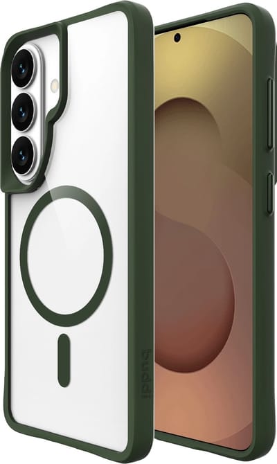 Buddi Hybrid - Hoesje Geschikt voor Samsung Galaxy S26 - Compatibel met MagSafe - Back Cover met Magneet - Magnetische Beschermhoes - Case Transparant Groen