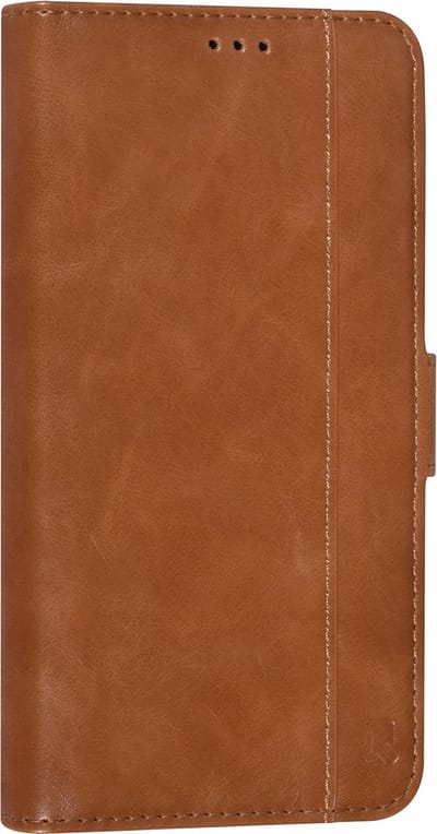 Multimedia & Accessoires PU Lederen Premium Protective Wallet Book Case Hoesje geschikt voor Apple iPhone 14 – Lichtbruin - Portemonnee – Met Stand – Kaarthouder – Pasjes Houder – 3 Pasjes - Magneet Sluiting – Bookcase