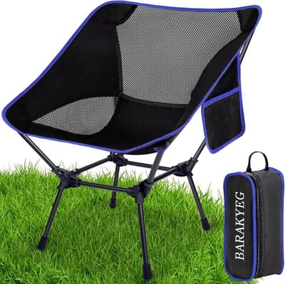 SnelShoppen - Campingstoel Opvouwbaar Draagbaar 130kg, Kleine Klapstoel met Draagtas, Tuinstoel Relaxstoel voor Picknick Vissen Outdoor Wandelen, Adem