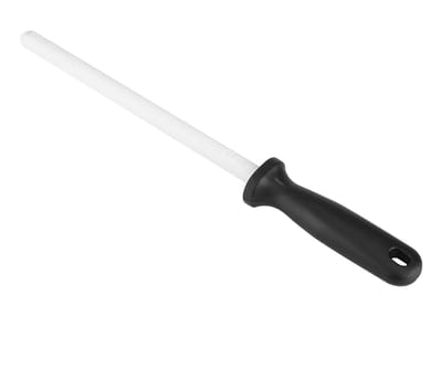 Dailygoods- Messenslijper Keramisch 8 Inch - Aanzetstaal - Slijpsteen - Ergonomische Handgreep - Multifunctioneel - Duurzaam Gebruik - Slijpstaaf