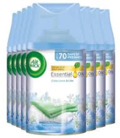 Air Wick Freshmatic Automatische Spray Luchtverfrisser - Fris Linnen & Witte Seringen - Navulling 250ml x6