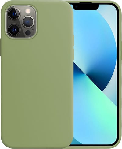Hoesje - Geschikt voor Apple iPhone 14 Pro - Sterk & Shockproof - Siliconen Case - Hoes Cover - Telefoonhoes - Groen