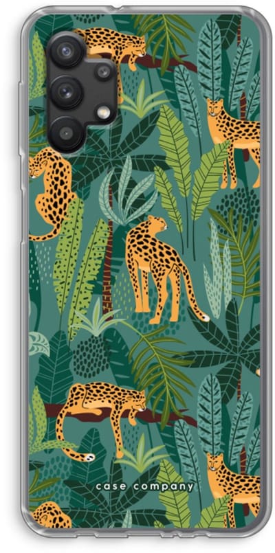 Case Company® - Hoesje geschikt voor Samsung Galaxy A32 5G hoesje - Luipaard 2 - Soft Cover Telefoonhoesje - Bescherming aan alle Kanten en Schermrand