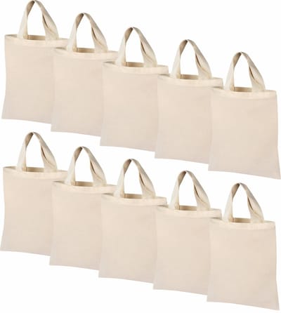 Dailygoods- Katoenen Tasjes Klein 14x18 cm - Set van 25 - OEKO-TEX® Katoen - Cadeautasjes - Stoffen Zakjes - Zelf Bedrukken - Perfect voor Feestjes - Cadeautas