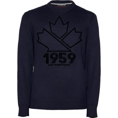 River Woods Mer Round-nk Cf Swt Blue Size: S | Sweaters Outlet | Heren | Blauw