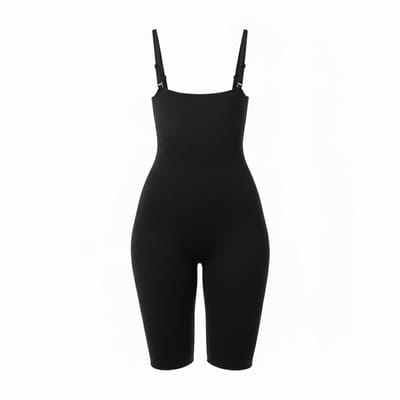 TAFUER - Shapewear Bodysuit Dames – Zwart - S/M – Corrigerend Ondergoed met Verstelbare Bandjes & Lange Pijpen - 1 Stuk
