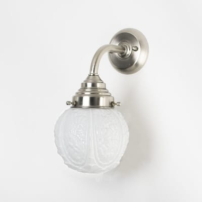 Wandlamp Guimard Flower Curve Matnikkel - Art Deco Trade