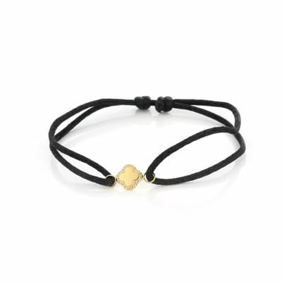 Bijoutheek Armband (Sieraad) Touw Klaver (One Size) Zwart