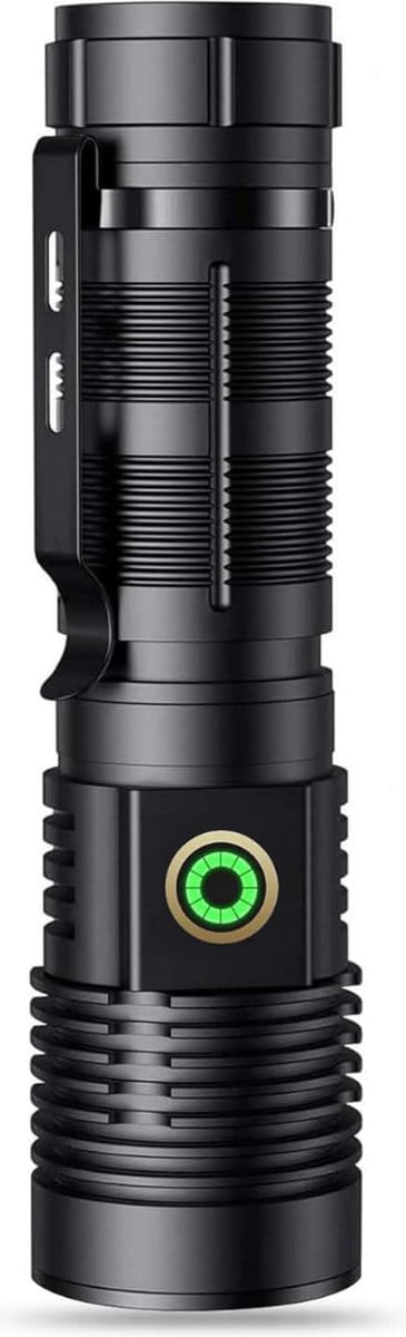 DailySupplies® Militaire Zaklamp - Led Zaklampen - 20.000 Lm - Zwart