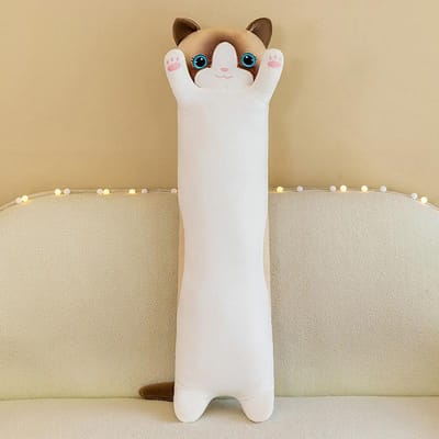 Katteneiland Kussenpop Pluche Speelgoed Lange Kattenpop Slapende Lappenpop Verjaardagscadeau 50cm