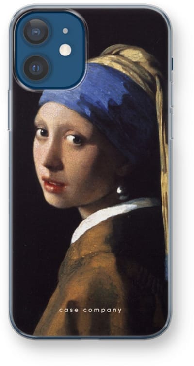 Case Company® - Hoesje geschikt voor iPhone 12 hoesje - The Pearl Earring - Soft Cover Telefoonhoesje - Bescherming aan alle Kanten en Schermrand