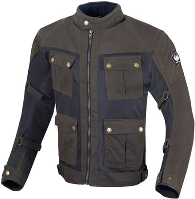 Merlin Chigwell Utility Olijfgroen Wax Motorjas - Jas