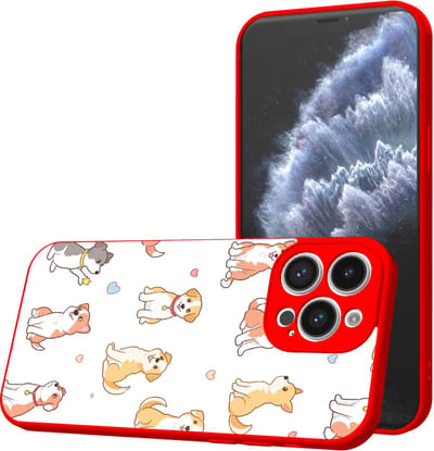 Smartphonica Telefoonhoesje Geschikt voor iPhone 11 Pro met Honden opdruk - TPU Back Cover Case Dogs Design - Rood geschikt voor iPhone 11 Pro
