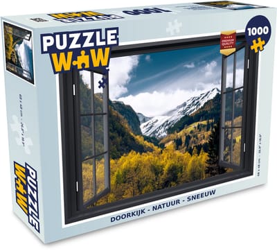 Puzzel Doorkijk - Natuur - Sneeuw - Legpuzzel - Puzzel 1000 stukjes volwassenen