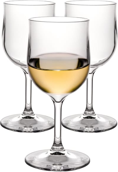 MPDrink Wijnglas Tulp - 4x - SAN kunststof - 25 cl - onbreekbaar - herbruikbaar - wijnglazen