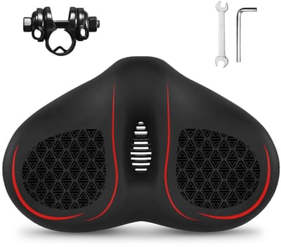 Dailygoods- Fietszadel Ergonomisch Design - Comfortabel - Breed - Zachte Schuimvulling - Noseless - Geschikt voor Mountainbike/Racefiets - Fietsstoel