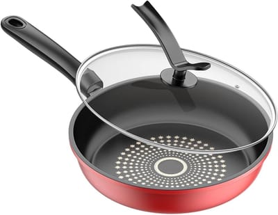 Omeletpan Antiaanbaklaag - Steakpan Koekenpan - Ontbijt en Snacks - Universele Kookplaat Geschikt - 26 cm - Zwart