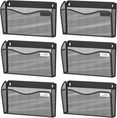 Wandorganizer voor Documenten, Duurzaam en Praktisch, 6 Enkele Vakken, Ideaal voor Thuis en Kantoor, Opbergruimte voor Tijdschriften en Papieren