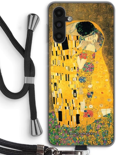 Case Company® - Hoesje met koord geschikt voor Samsung Galaxy A13 5G hoesje met Koord - Der Kuss - Telefoonhoesje met Zwart Koord - Bescherming aan alle Kanten en Over de Schermrand