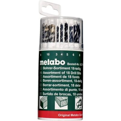 Metabo 627190000 Universeel boorassortiment 18-delig Metaal, Steen, Beton, Metselwerk, Baksteen, Hout 3 mm, 4 mm, 5 mm, 6 mm, 8 mm, 10 mm