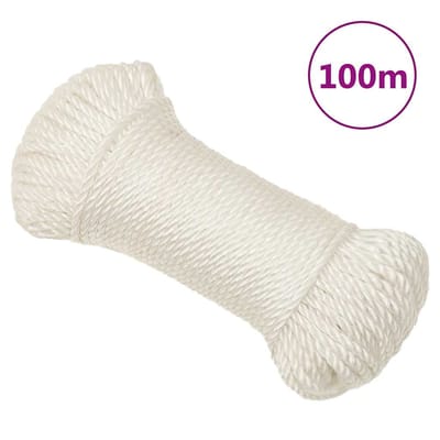 vidaXL - Werktouw - 6 - mm - 100 - m - polypropeen - wit