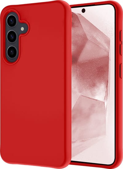Hoesje - Geschikt voor Samsung Galaxy A55 - Sterk & Shockproof - Hoes Cover - Siliconen Case - Rood